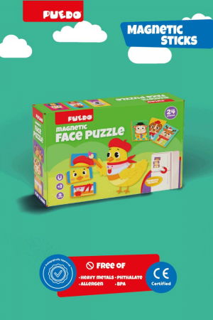 PUZZLE MAGNETIC DIN SPUMA EVA CU FE&#x21A;E, PUEDO [1]