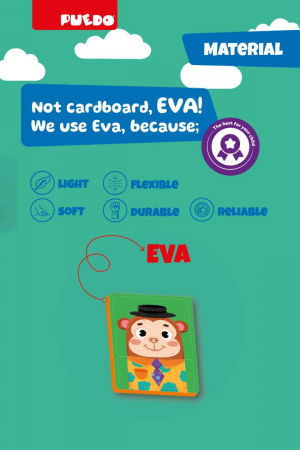 PUZZLE MAGNETIC DIN SPUMA EVA CU FE&#x21A;E, PUEDO [4]