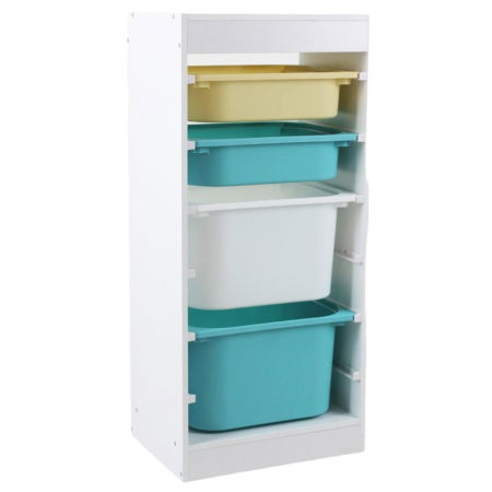 Raft depozitare cu 4 cosuri colorate, U-Grow [1]