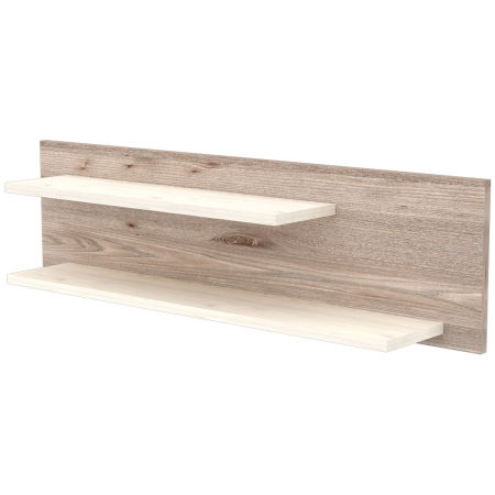 Camera Copilului - Raft dublu de perete Hubners Sofia 100 cm crem nisip