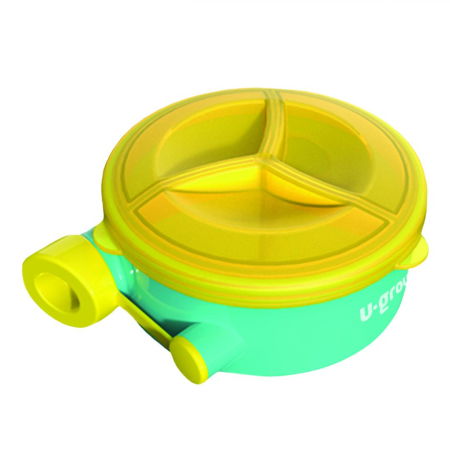Suzete bebe - Recipient lapte praf cu 3 compartimente ,250ml, U-Grow