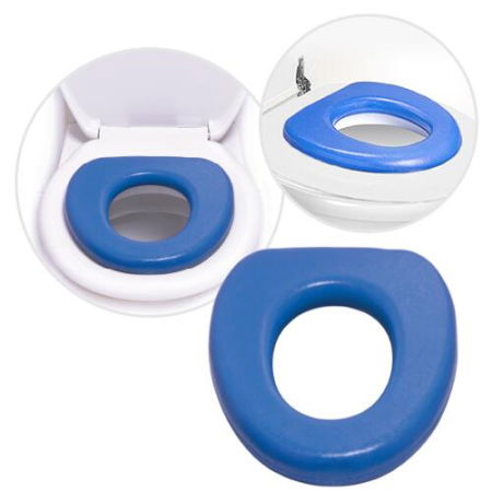 Reductor scaun toaleta pentru copii, buretat, ergonomic, portabil, 28 x 29 cm, albastru, Reer 4811.1 [1]