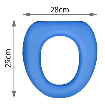 Reductor scaun toaleta pentru copii, buretat, ergonomic, portabil, 28 x 29 cm, albastru, Reer [2]