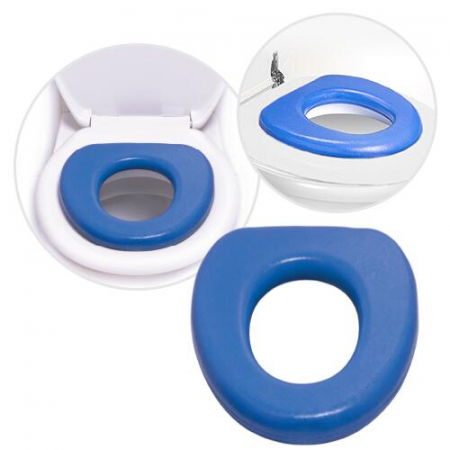 Reductor scaun toaleta pentru copii, buretat, ergonomic, portabil, 28 x 29 cm, albastru, Reer [1]