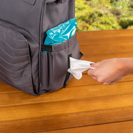 Rucsac multifunctional cu aleza pentru schimbat scutecul bebelusului, din plastic reciclat, Reer Growing Backpack 84221 [7]