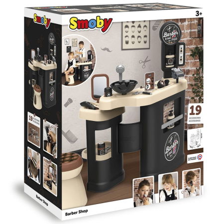 Salon coafura pentru copii Smoby Barber Shop, Barber and Cut negru [17]