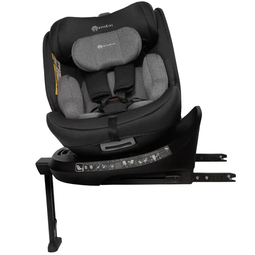 Scaune auto copii - Scaun auto Appekids, I-SIZE, 40-150 cm, Rear Facing 360°, Pro Confort - Gri