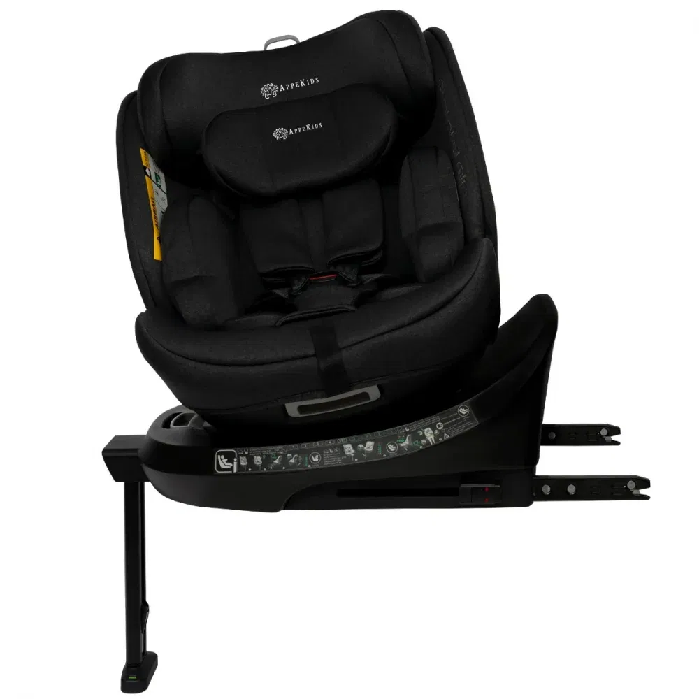 Scaune auto copii - Scaun auto Appekids, I-SIZE, 40-150 cm, Rear Facing 360°, Pro Confort - Negru
