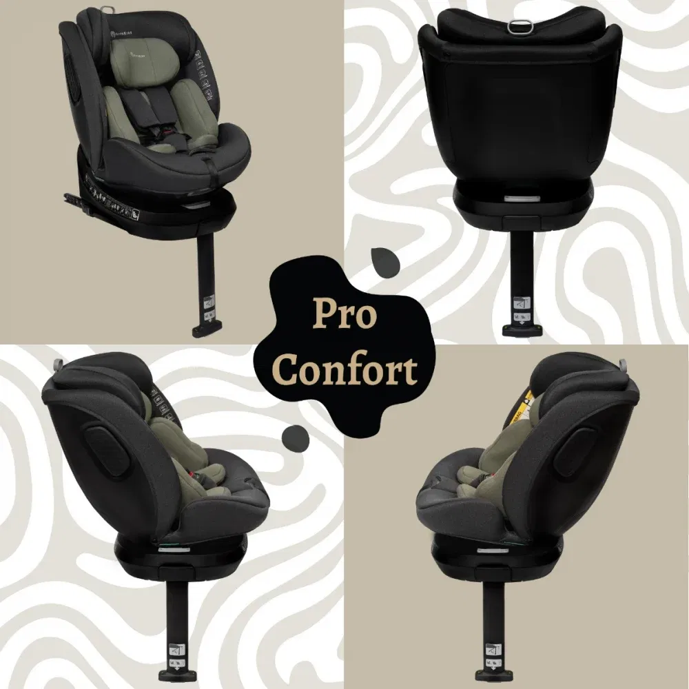 Scaun auto Appekids, I-SIZE, 40-150 cm, Rear Facing 360°, Pro Confort - Verde [4]