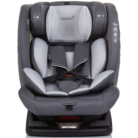 Siguranță auto copii - Scaun auto Chipolino Aviato I-Size 40-150 cm ash grey