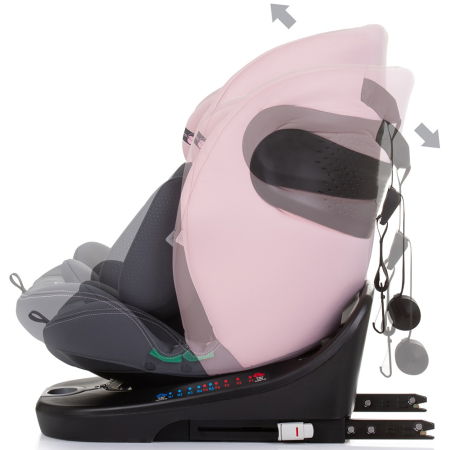 Scaun auto Chipolino Motion I-Size 40-150 cm flamingo cu sistem Isofix [3]