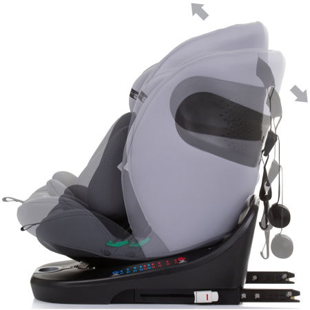 Scaun auto Chipolino Motion I-Size 40-150 cm granite cu sistem Isofix [3]