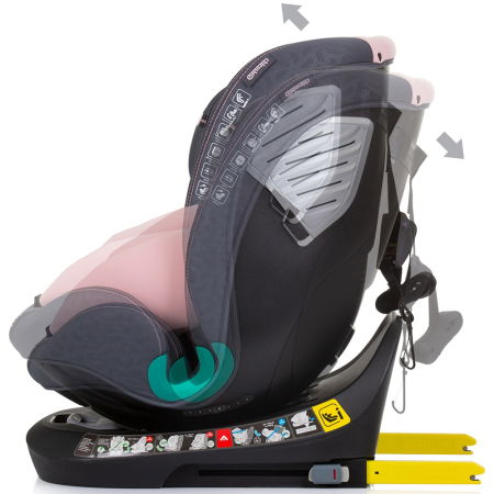 Scaun auto Chipolino Supreme I-Size 40-150 cm cu sistem Isofix flamingo [3]