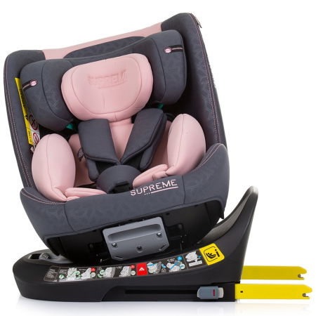 Scaun auto Chipolino Supreme I-Size 40-150 cm cu sistem Isofix flamingo [4]
