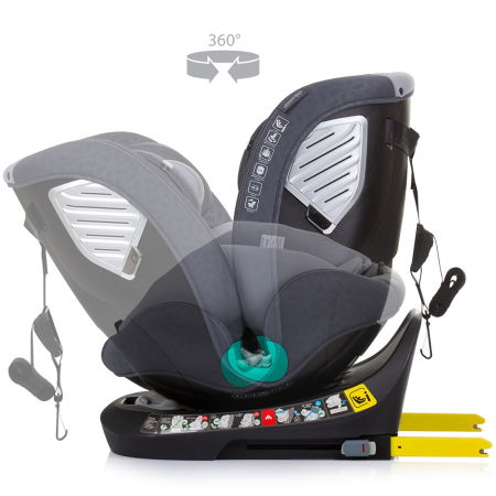 Scaun auto Chipolino Supreme I-Size 40-150 cm cu sistem Isofix granite [5]