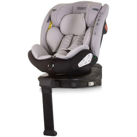 Siguranță auto copii - Scaun auto Chipolino Tourino I-Size 40-150 cm ash grey cu sistem Isofix
