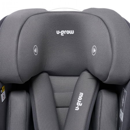 Scaun auto I-size U-Grow Goldfix Plus, isofix, 76-150 cm (9-36 kg), boxa bluetooth, gri [8]