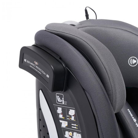 Scaun auto I-size U-Grow Goldfix Plus, isofix, 76-150 cm (9-36 kg), boxa bluetooth, gri [9]