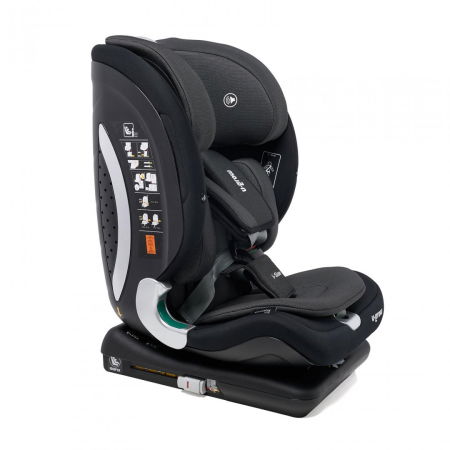 Scaun auto I-size U-Grow Goldfix Plus, isofix, 76-150 cm (9-36 kg), boxa bluetooth , negru [1]