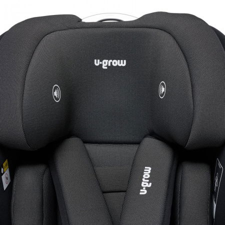 Scaun auto I-size U-Grow Goldfix Plus, isofix, 76-150 cm (9-36 kg), boxa bluetooth , negru [10]