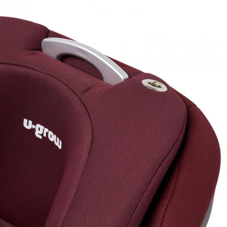 Scaun auto I-size U-Grow Goldfix Plus, isofix, 76-150 cm (9-36 kg), boxa bluetooth, rosu [11]