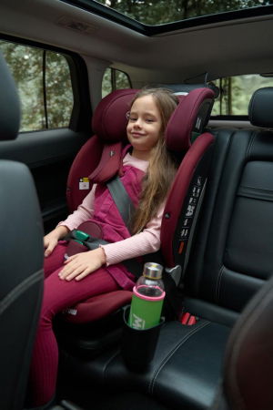 Scaun auto I-size U-Grow Goldfix Plus, isofix, 76-150 cm (9-36 kg), boxa bluetooth, rosu [13]