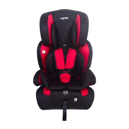 Siguranță auto copii - Scaun auto/inaltator, 76-150CM(15M-12Y), R129, rosu/negru, U-Grow