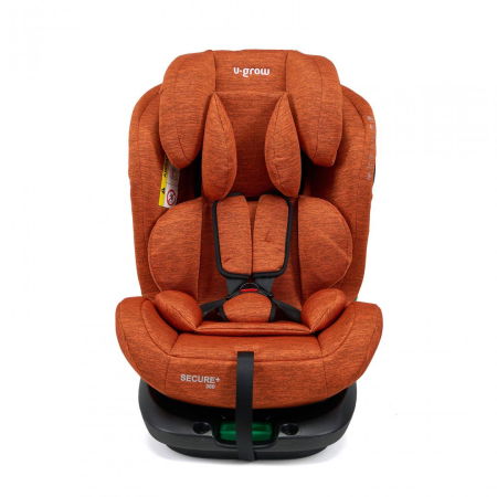 Scaune auto copii - Scaun auto U-Grow Secure+ 40-150 cm ,360 grade ,  4 pozitii de ajustare pe spate , 10 pozitii de ajustare a tetierei pe inaltime, Golden Cognac, U-Grow