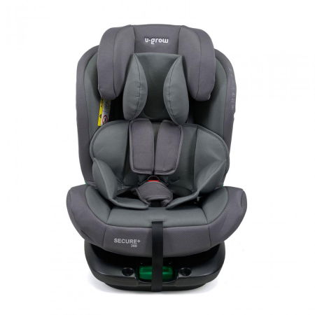 Produse - Scaun auto U-Grow Secure+ 40-150 cm , 360 grade ,  4 pozitii de ajustare pe spate , 10 pozitii de ajustare a tetierei pe inaltime, gri, U-Grow