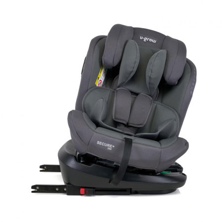 Scaun auto U-Grow Secure+ 40-150 cm , 360 grade ,  4 pozitii de ajustare pe spate , 10 pozitii de ajustare a tetierei pe inaltime, gri, U-Grow [4]