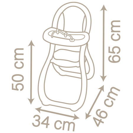 Scaun de masa pentru papusi Smoby Baby Nurse maro [3]