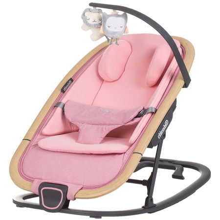 Camera Copilului - Scaunel balansoar Chipolino Senso pink marshmallow wood
