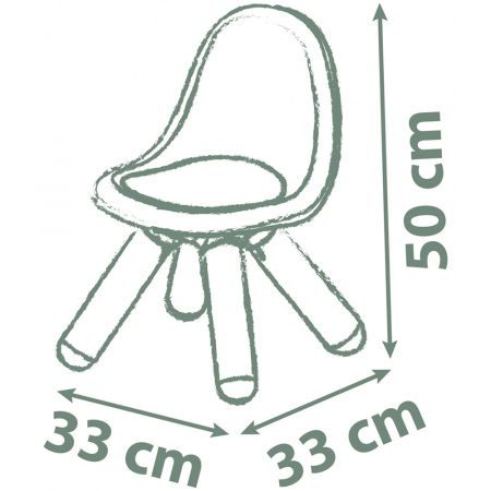 Scaunel cu spatar pentru copii Smoby Life terra cotta [3]
