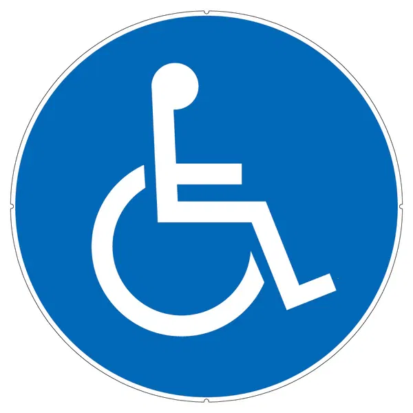 Bandă adezivă antialunecare - Semn persoane cu handicap, autoadeziv, 256mm