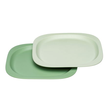 Set 2 farfurii intinse Eat Green pentru mancarea copiilor, din plastic bio, lavabile in masina de spalat vase, 4+ luni, nip 37068 [3]