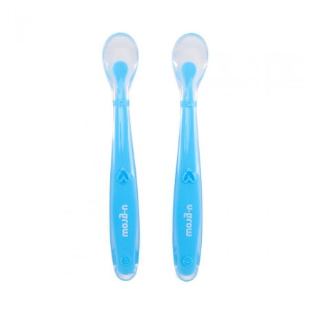 Set 2 lingurite silicon , light blue, U-Grow [1]