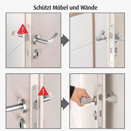 Set 2 protectii clanta usa, din silicon, acoperire completa, Reer HandleGuard 70071 [7]