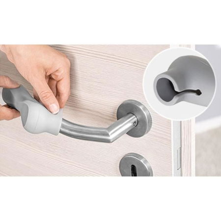 Set 2 protectii clanta usa, din silicon, acoperire completa, Reer HandleGuard 70071 [1]