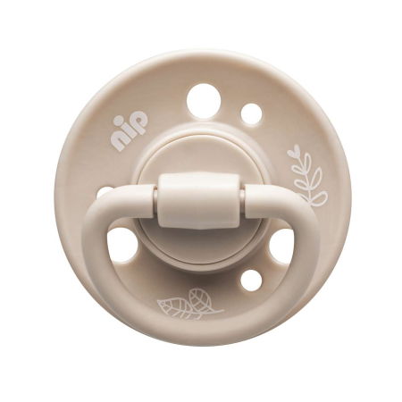 Set 2 suzete Cherry Green Boy cu tetina din latex natural, forma rotunda, cu inel, 0-6 luni, nip 38589 [1]