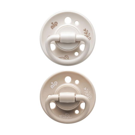 Set 2 suzete Cherry Green cu tetina din latex natural, forma rotunda, cu inel, +6 luni, nip 38734 [2]