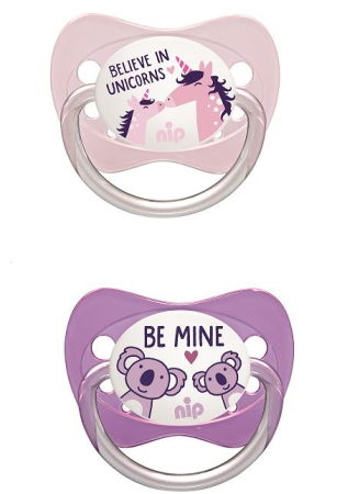 Set 2 suzete Family cu tetina din latex natural, forma anatomica, tetina ortodontica, cu inel, 0-6 luni, nip 31000 [3]