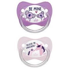 Set 2 suzete Family cu tetina din latex natural, forma anatomica, tetina ortodontica, cu inel, 5-18 luni, nip 31001 [3]