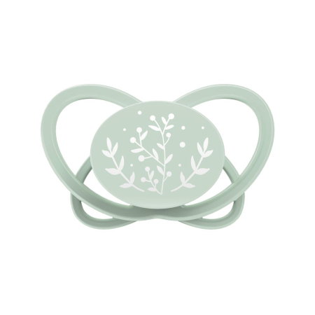 Set 2 suzete nip My Butterfly cu tetina ortodontica din silicon, forma simetrica, din materiale naturale regenerabile, fara BPA, cutie de transport si sterilizare, 16-32 luni, verde, nip My Butterfly [1]