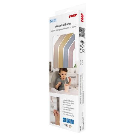Set 4 paie de baut din silicon, cu perie de curatare, reutilizabile, 24+ luni, Reer 25092 [1]