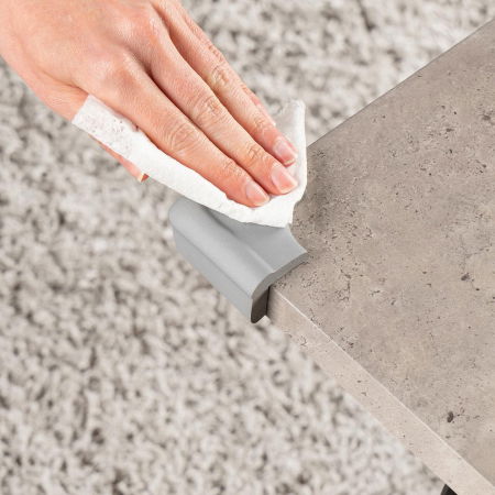 Set 4 protectii de colturi din spuma poliuretan, cu banda adeziva 3M, rezistenta la muscaturi, gri, Reer 82031 [8]