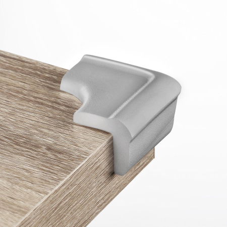 Set 4 protectii de colturi din spuma poliuretan, cu banda adeziva 3M, rezistenta la muscaturi, gri, Reer 82031 [6]