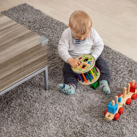 Set 4 protectii de colturi din spuma poliuretan, cu banda adeziva 3M, rezistenta la muscaturi, gri, Reer 82031 [12]