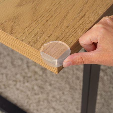 Set 4 protectii universale pentru colturi, din plastic transparent, cu banda adeziva, rezistente la muscaturi, fara PVC, Reer 82049 [6]