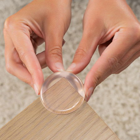 Set 4 protectii universale pentru colturi, din plastic transparent, cu banda adeziva, rezistente la muscaturi, fara PVC, Reer 82049 [5]