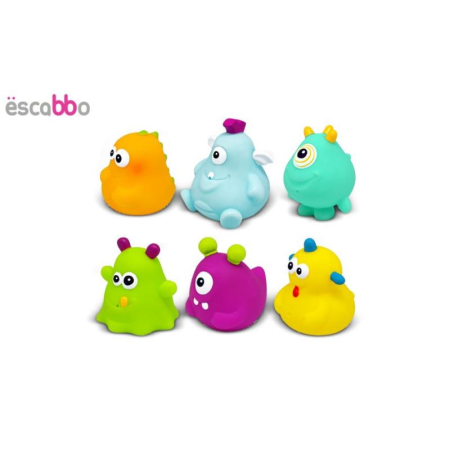 Jocuri de logica si strategie - Set 6 jucarii de baie Monstruleti ESCABBO 37028